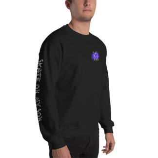 Skate On, My Son Black Crew Neck Sweatshirt (Goofy Stance)