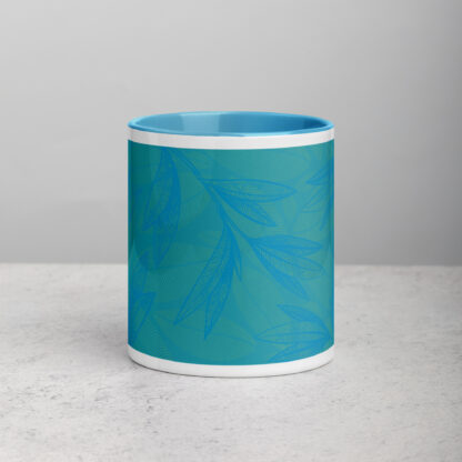 A Spot Of Tea Leaves Mug (11 oz.) – Blue - Image 3