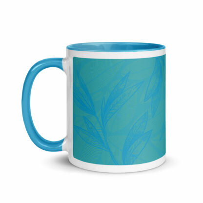 A Spot Of Tea Leaves Mug (11 oz.) – Blue - Image 5