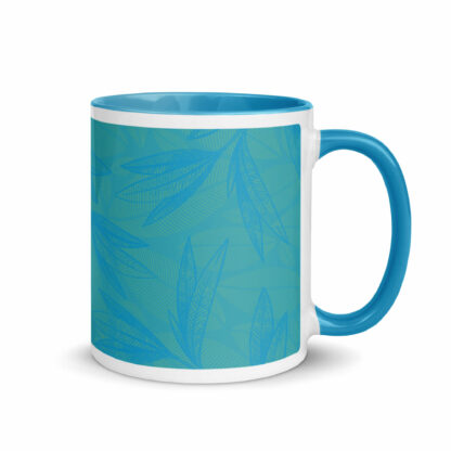 A Spot Of Tea Leaves Mug (11 oz.) – Blue - Image 6
