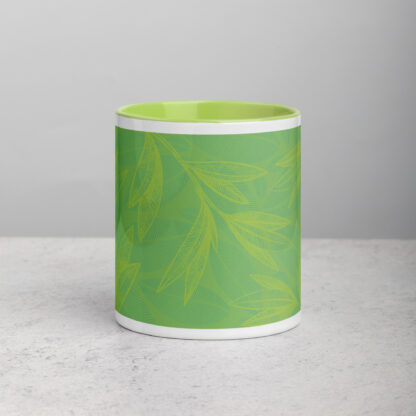 A Spot Of Tea Leaves Mug (11 oz.) – Green - Image 6