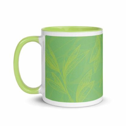A Spot Of Tea Leaves Mug (11 oz.) – Green - Image 3