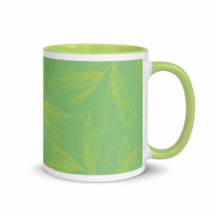 A Spot Of Tea Leaves Mug (11 oz.) – Green - Image 5